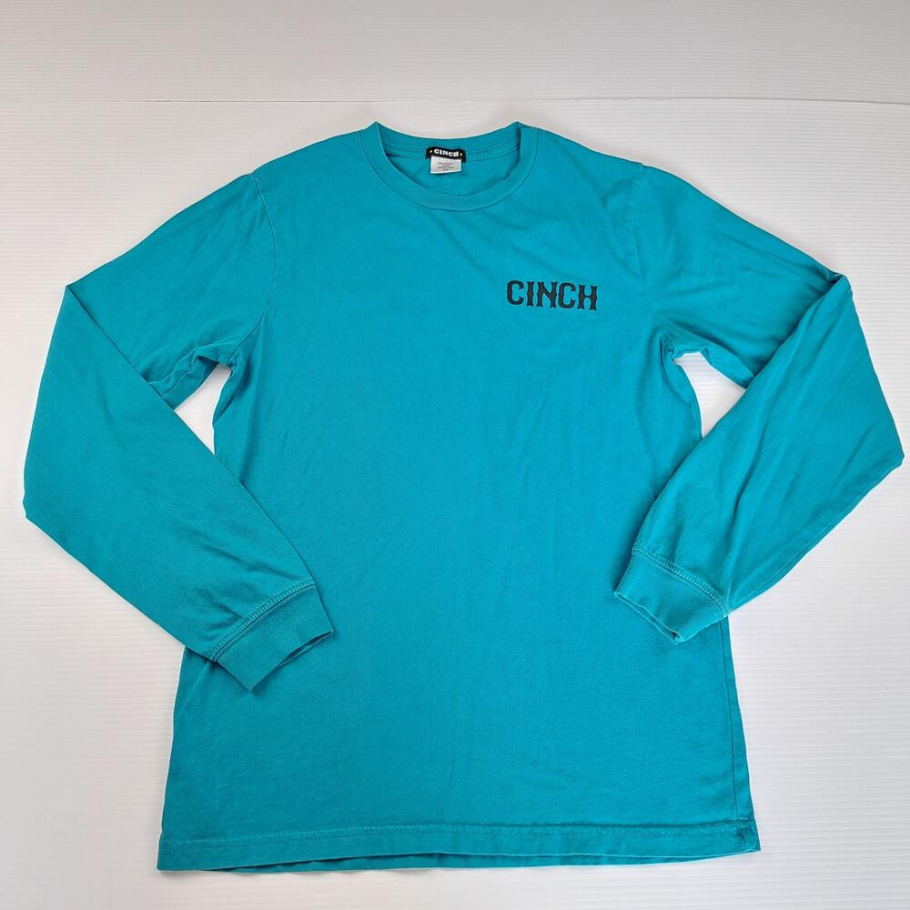 Cinch Shirt Mens XS Youth 16-18 Blue Lead This Life Graphic Western Tee